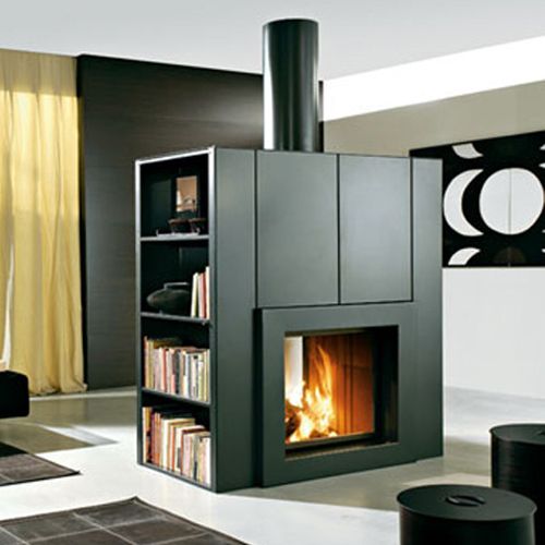 Picture of Home Fireplace with Shelfs 