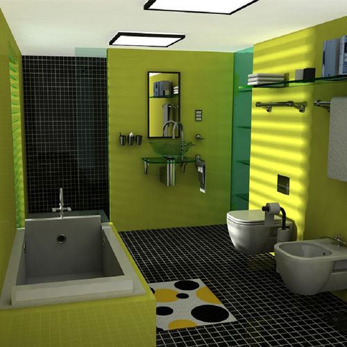Picture of Green Bathroom Set